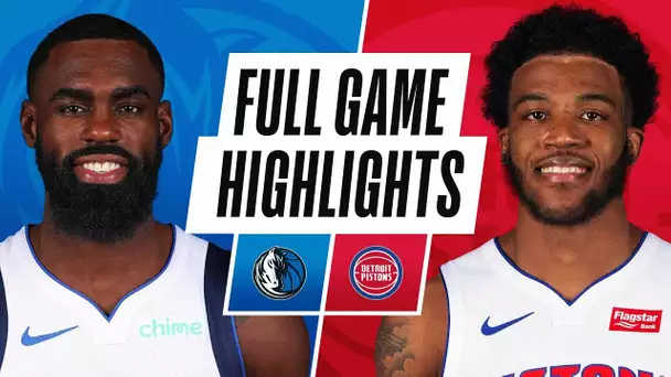 MAVERICKS at PISTONS | FULL GAME HIGHLIGHTS | April 29, 2021