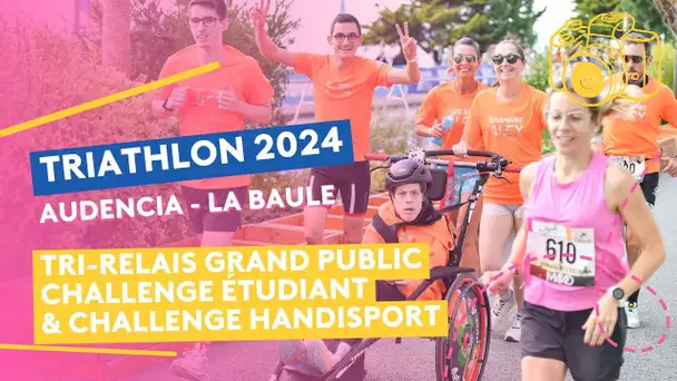 Triathlon Audencia La Baule 2024 : Diaporama Tri-relais Grand Public, étudiant et Handisport