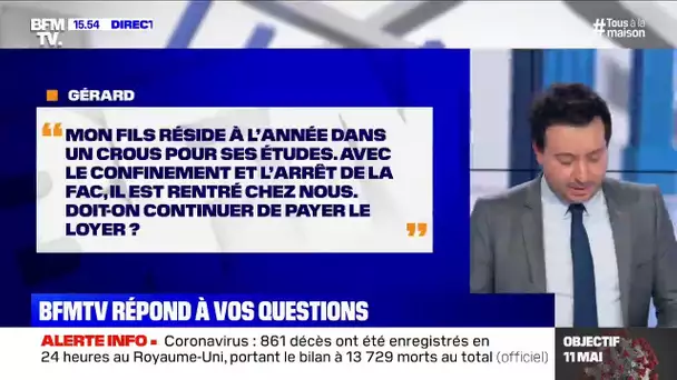 Mon fils doit-il continuer à payer son loyer du CROUS? BFMTV répond à vos questions