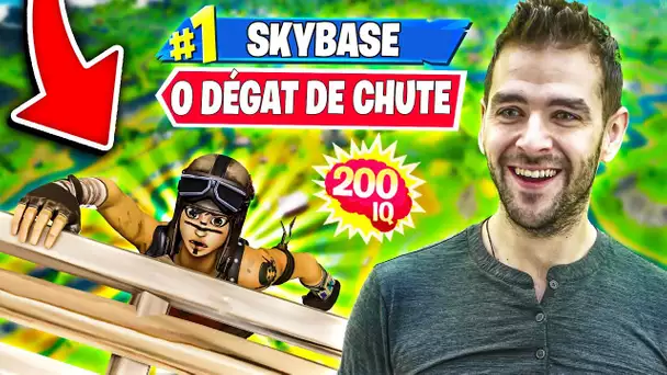 🔥NEW* SKYBASE AVEC LE NOUVEAU BUG 0 DEGAT DE CHUTE ! Fortnite Saison 10