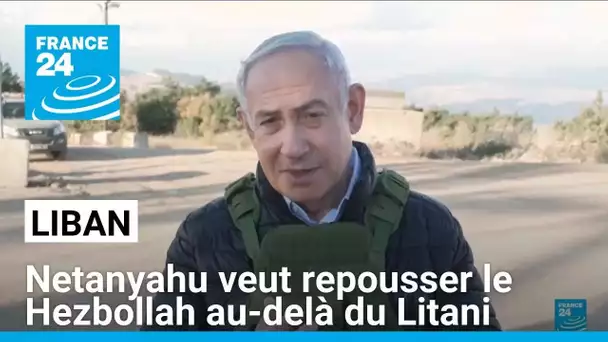 Benjamin Netanyahu à la frontière libanaise • FRANCE 24