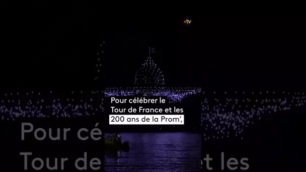 Un spectacle de drones grandiose pour célébrer le Tour de France à Nice. #nice06 #tdf2024