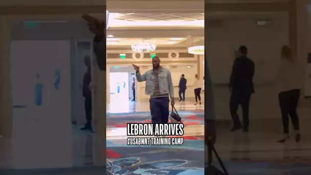 12 years from his last #USABMNT appearance… LeBron James arrives in Las Vegas! 🫡🇺🇸 | #Shorts