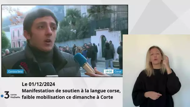 01.12.24  Manifestation de soutien à la langue corse : faible mobilisation à Corte ce dimanche