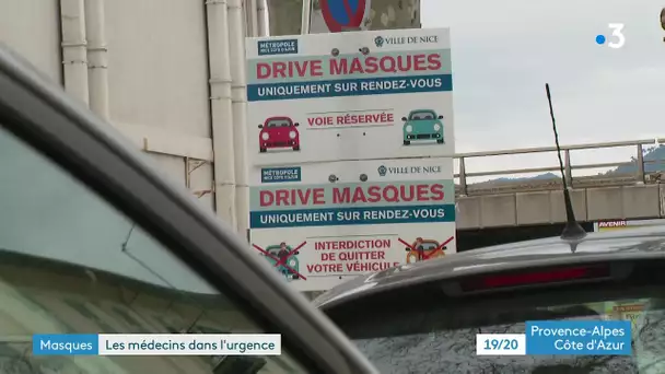 Un "drive masques" à Nice pour distribuer des masques aux soignants