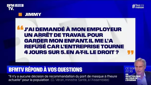 Mon employeur peut-il me refuser un arrêt de travail pour garder mon enfant ? BFMTV vous répond