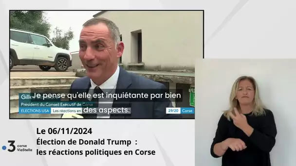 07.11.2024 Élection de Donald Trump  réactions politiques en Corse