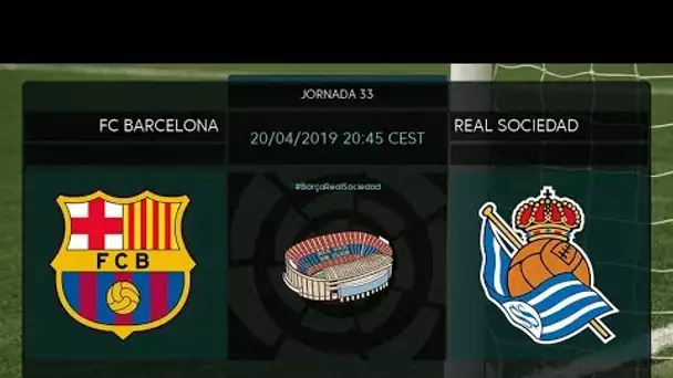 Calentamiento FC Barcelona vs Real Sociedad