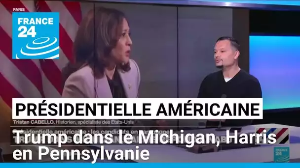 Présidentielle américaine : Trump dans le Michigan, Harris en Pennsylvanie • FRANCE 24