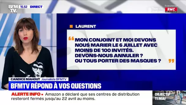 Nous devions nous marier le 6 juillet, devons-nous annuler ou tous porter des masques ?