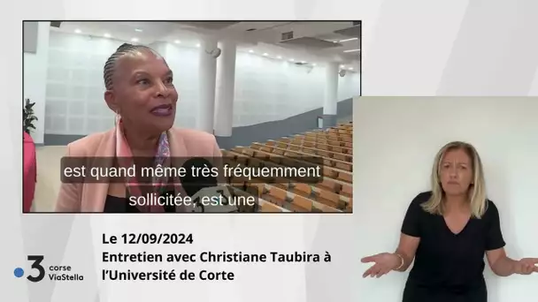 12.09.24 Entretien avec Christiane Taubira à l'Université de Corte