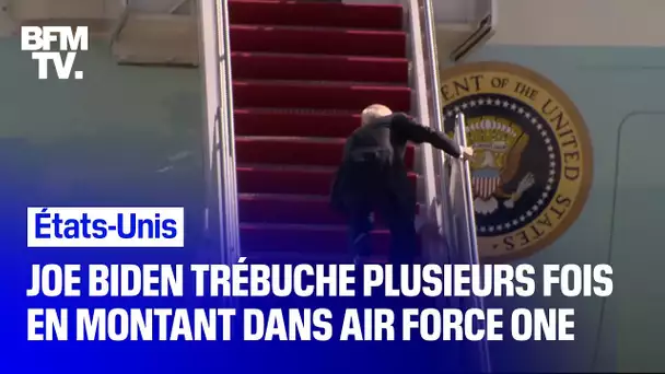 Joe Biden trébuche à trois reprises en montant dans Air Force One