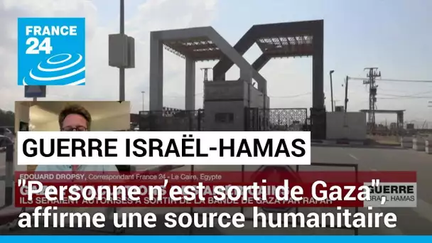 Guerre Israël-Hamas : "Personne n’est sorti de Gaza", affirme une source humanitaire à France 24