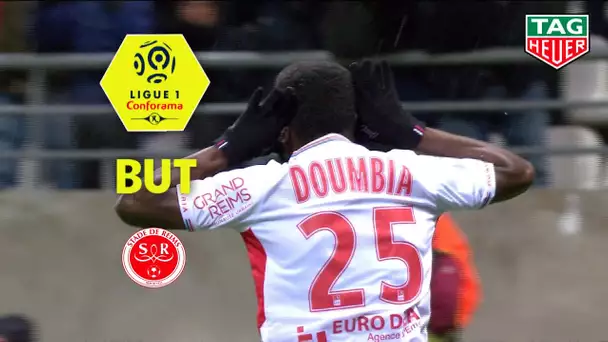 But Moussa DOUMBIA (6') / Stade de Reims - RC Strasbourg Alsace (2-1)  (REIMS-RCSA)/ 2018-19