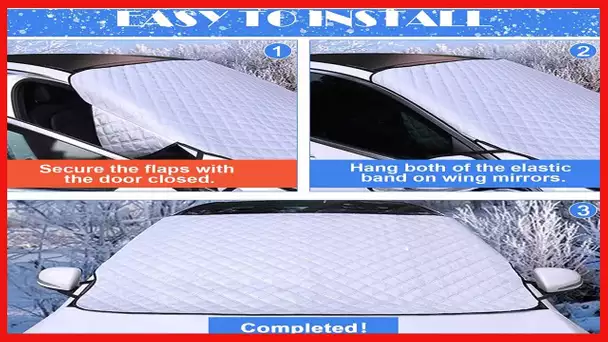 Tevlaphee Windshield Cover for Ice and Snow, Windshield Snow Cover, Car Windshield Snow Cover, Fits