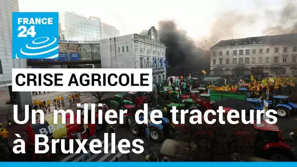 Crise agricole : un millier de tracteurs à Bruxelles en marge du sommet européen • FRANCE 24