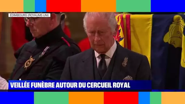 Charles III : les larmes aux yeux, le Roi veille sur le cercueil de sa mère avec sa soeur et ses frè