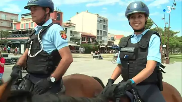 Argelès-sur-mer : patrouille avec la première brigade de gendarmerie équestre de la côte catalane