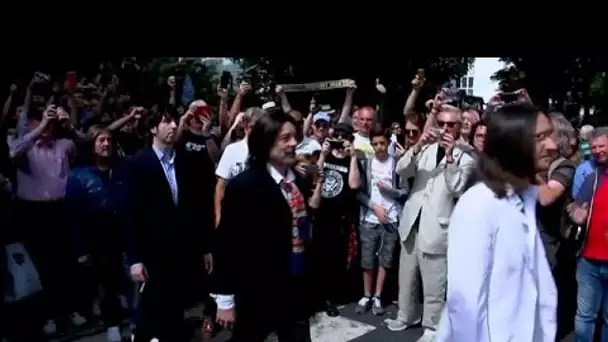 Les fans des Beatles se retrouvent sur Abbey Road pour les 50 ans du cliché