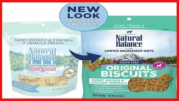 Natural Balance Limited Ingredient Original Biscuits | Chicken & Sweet Potato Grain-Free Dog Treats