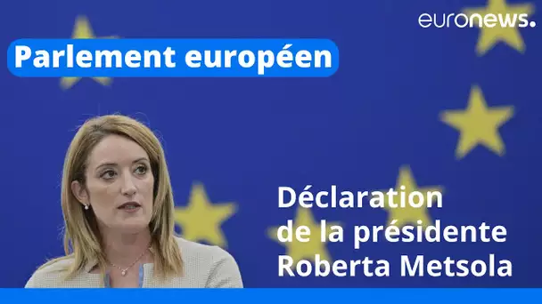 [Direct] Corruption présumée au Parlement européen : déclaration de la présidente Roberta Metsola