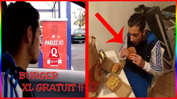 AVOIR UN BURGER XL GRATUIT AU QUICK ! VLOG