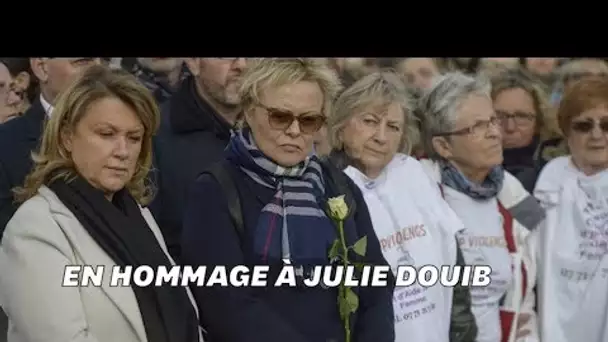 L&#039;hommage de milliers de personnes dont Muriel Robin à Julie Douib, tuée par son ex-compagnon