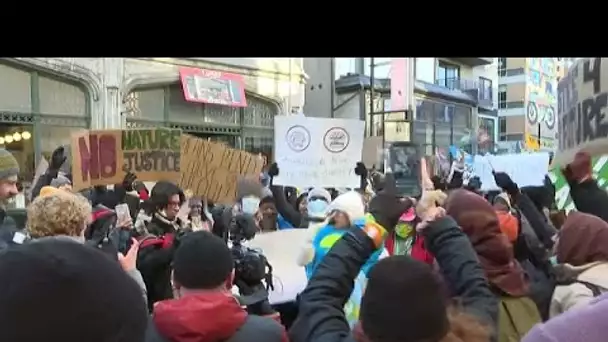 COP15 : déguisés en arbre ou en oiseau, des manifestants dans la rue à Montréal pour la bio…