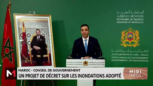 Conseil de gouvernement : adoption d'un projet de décret sur les inondations