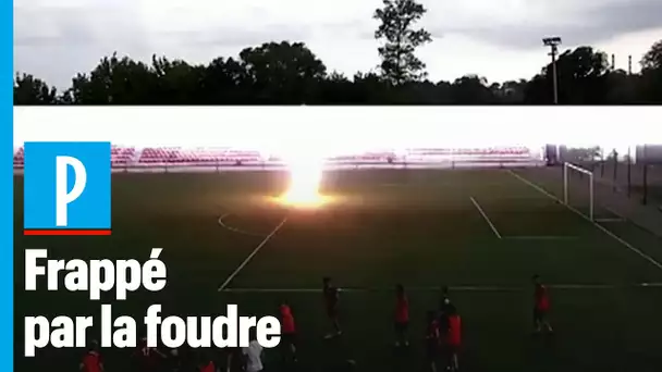 Foudroyé, ce footballeur s'en sort indemne