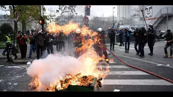 "C'est parti comme ça, d'un coup" : à Paris, une flambée de violences pour l'anniversaire des gil…