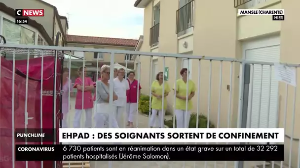 Ehpad : des soignants sortent de confinement