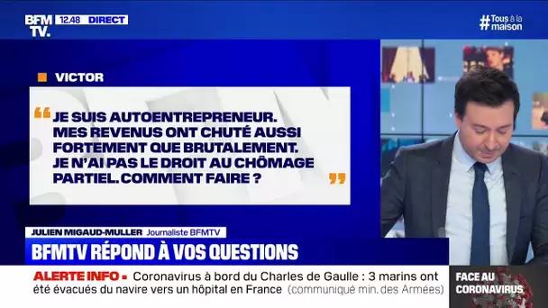 Autoentrepreneur, mes revenus ont chuté mais je n'ai pas le droit au chômage partiel, comment faire?