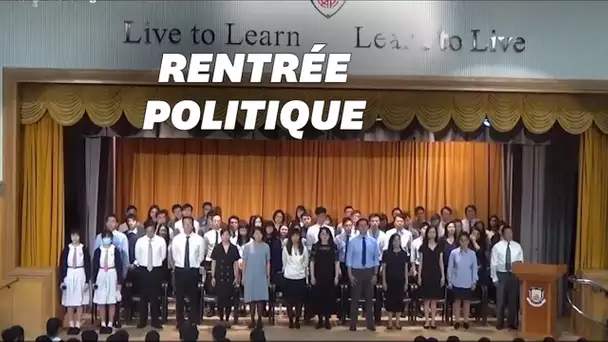 Ces écoliers honkongais chantent l'hymne des manifestants en pleine cérémonie