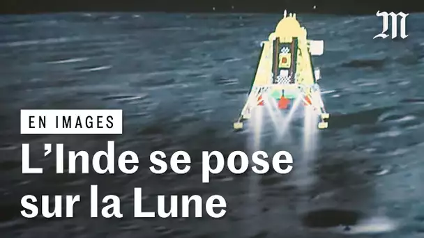 L'Inde est sur la Lune : les images de l'alunissage au pôle sud de la Lune