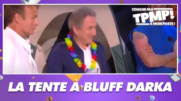 La tente à bluff darka avec Michel Drucker et Franck Dubosc en mode camping