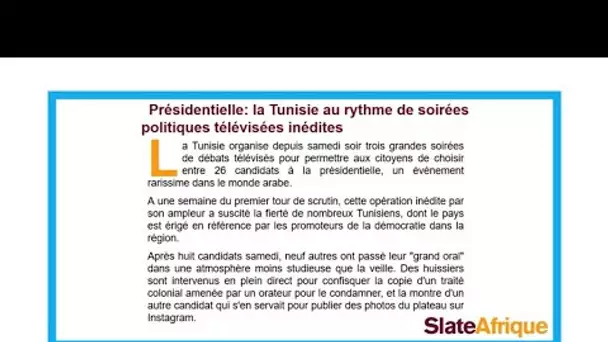 Débats pour la présidentielle: "la fierté des Tunisiens"