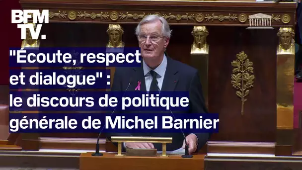 Le discours de politique générale de Michel Barnier en intégralité