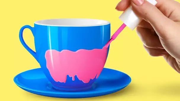 17 IDÉES DE BRICOLAGES SYMPA POUR DÉCORER TES POTS ET TES TASSES