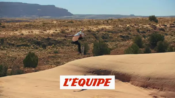 une session en plein désert de l&#039;Utah - Adrénaline - Skateboard