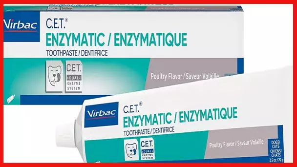 Virbac CET Enzymatic Toothpaste| Eliminates Bad Breath by Removing Plaque & Tartar Buildup