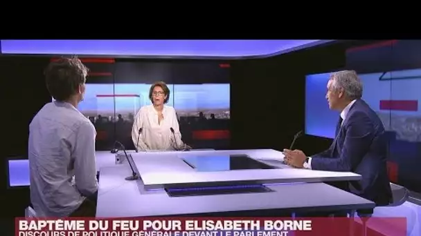 Baptême du feu pour Élisabeth Borne qui présente son discours de politique générale au Parlement