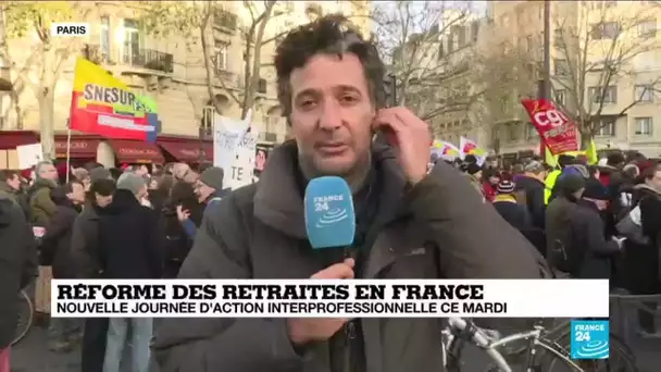 Grande affluence à Paris lors de la nouvelle journée de mobilisation contre la réforme des retraites