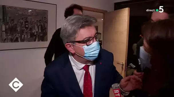 Jean-Luc Mélenchon et la presse en 2021 - C à Vous - 14/01/2021