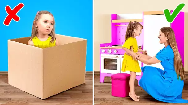 RÉNOVATION D'UNE CHAMBRE D'ENFANT || CRÉATIONS AVEC DU CARTON POUR LES PARENTS ET LEURS ENFANTS