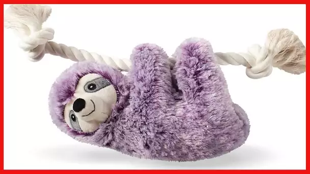 Fringe Studio Dog Toy, Violet Sloth On A Rope-Plsh Pet Toy (289393)