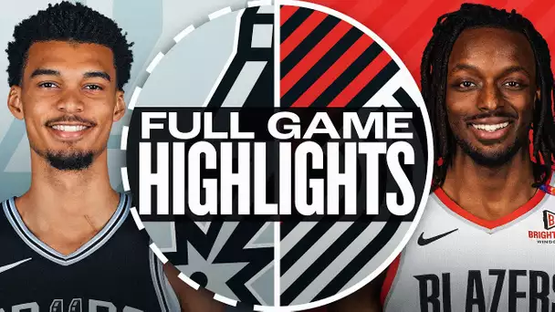 SPURS at TRAIL BLAZERS | FULL GAME HIGHLIGHTS | December 13, 2024