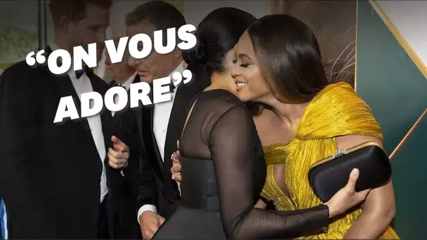 Beyoncé et Meghan Markle, à l'avant-première du "Roi Lion", s'enlacent