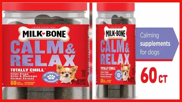 Milk-Bone Calm & Relax Dog Supplement, 60 Soft Chews