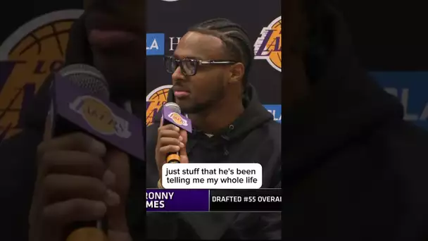 Bronny James speaks on conversations with his father after being drafted to the Lakers